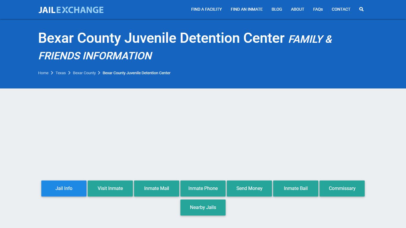 Bexar County Juvenile Detention Center Visitation | Mail ...